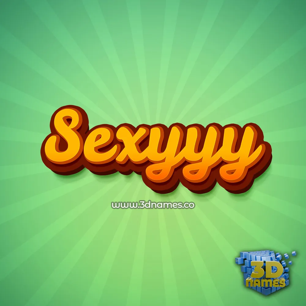 sexyyy in Green Rays style - 3D name wallpaper