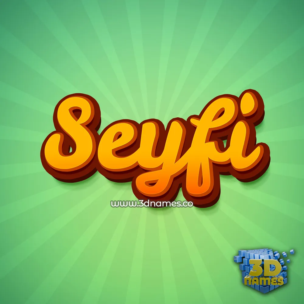 seyfi in Green Rays style - 3D name wallpaper