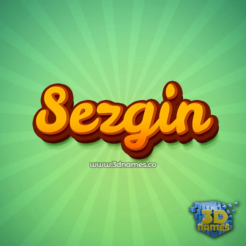 sezgin in Green Rays style - 3D name wallpaper