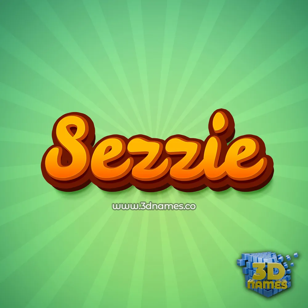 sezzie in Green Rays style - 3D name wallpaper