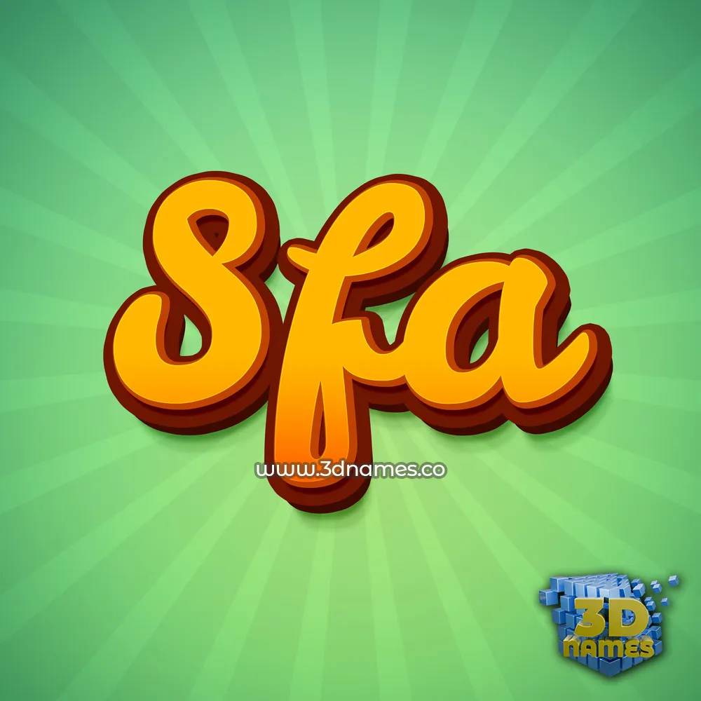 sfa in Green Rays style - 3D name wallpaper