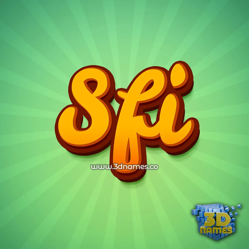 sfi in Green Rays style - 3D name wallpaper