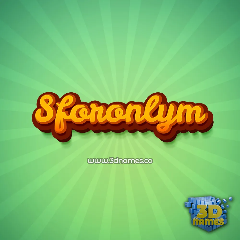 sforonlym in Green Rays style - 3D name wallpaper