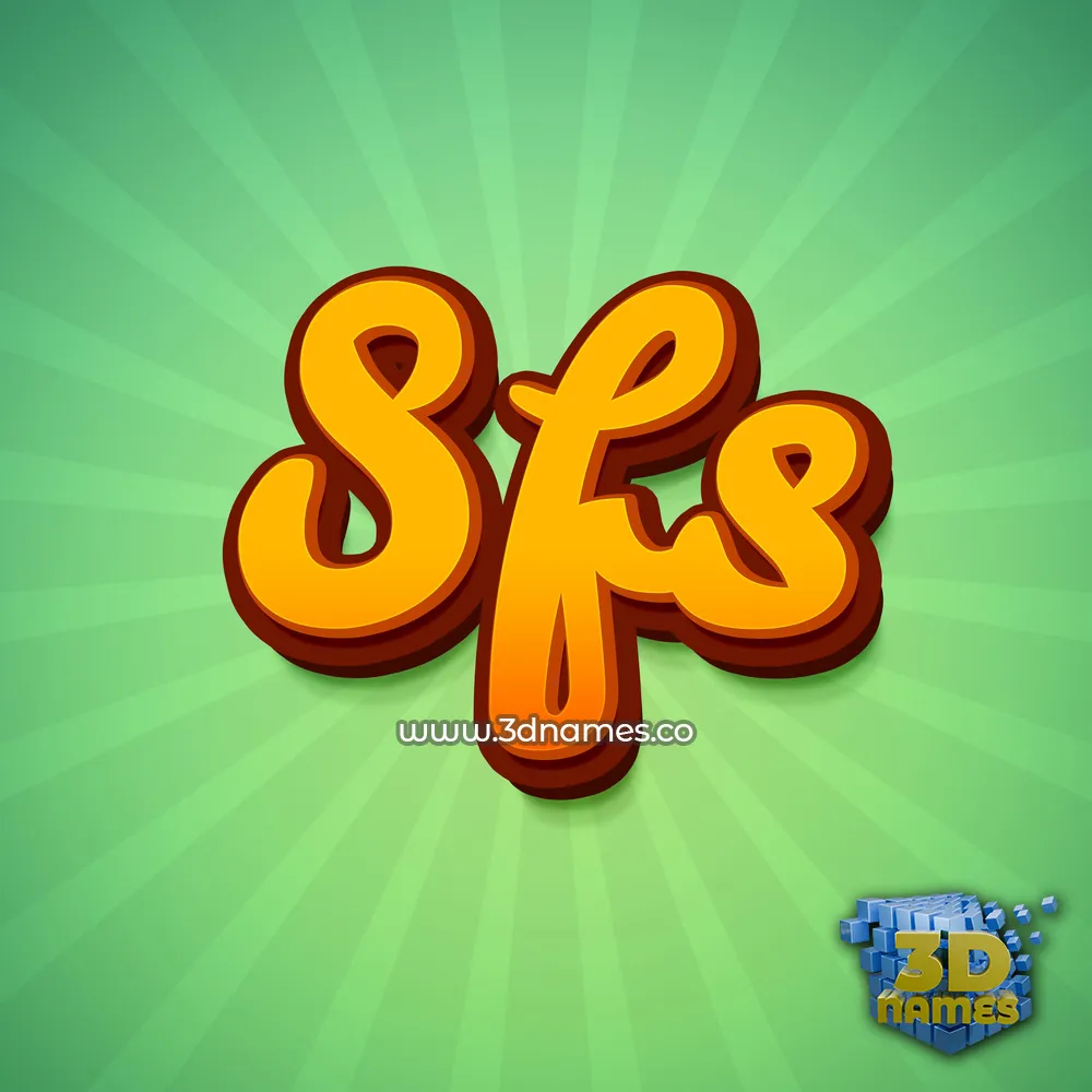 sfs in Green Rays style - 3D name wallpaper