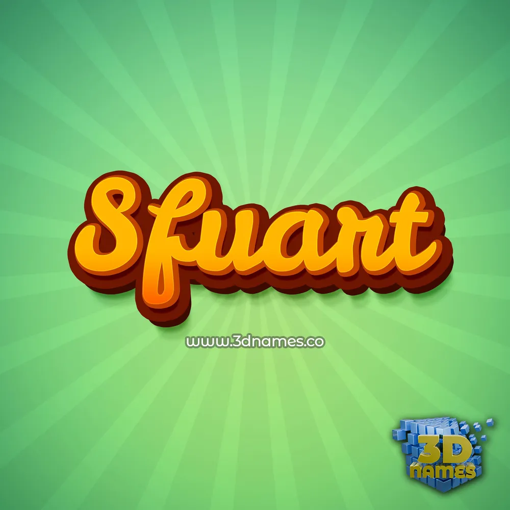 sfuart in Green Rays style - 3D name wallpaper