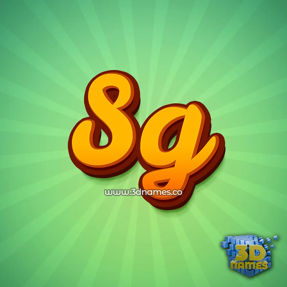sg in Green Rays style - 3D name wallpaper