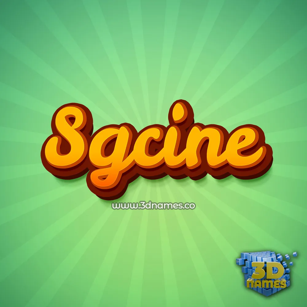 sgcine in Green Rays style - 3D name wallpaper