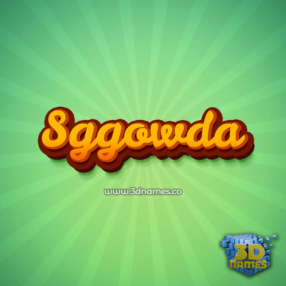 sggowda in Green Rays style - 3D name wallpaper