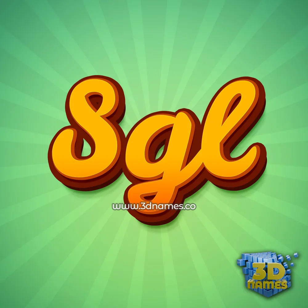 sgl in Green Rays style - 3D name wallpaper