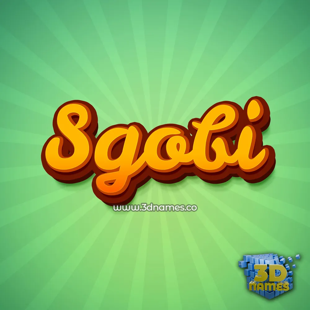 sgobi in Green Rays style - 3D name wallpaper