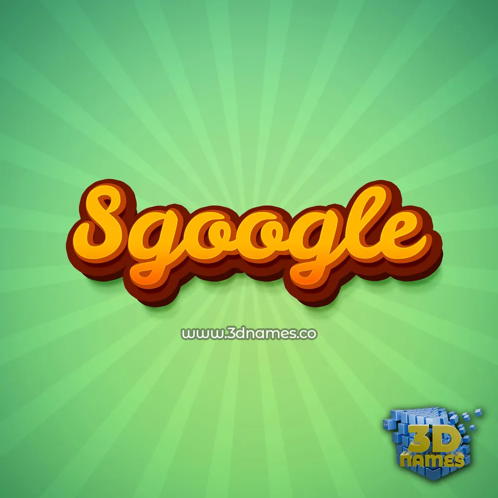 sgoogle in Green Rays style - 3D name wallpaper