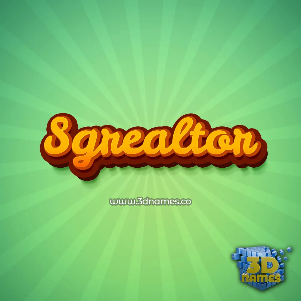 sgrealtor in Green Rays style - 3D name wallpaper