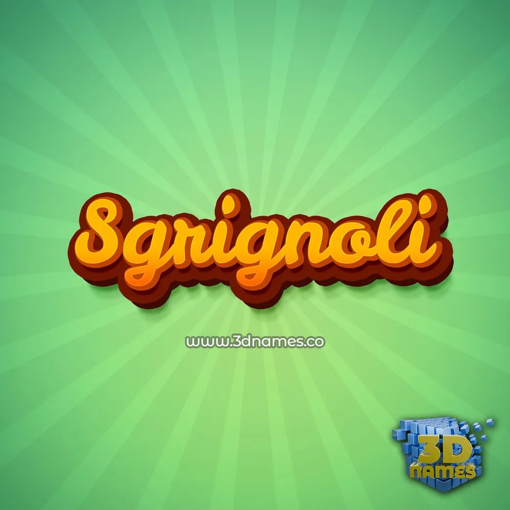 sgrignoli in Green Rays style - 3D name wallpaper