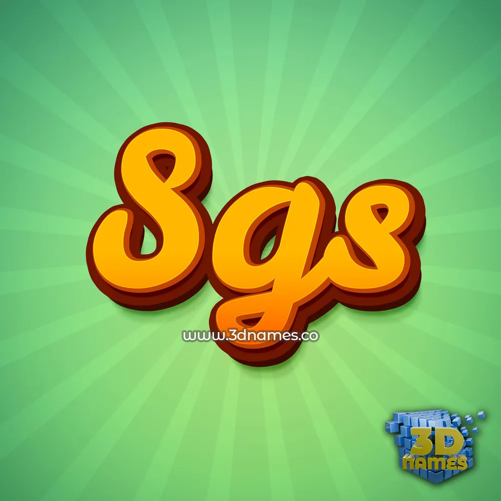 sgs in Green Rays style - 3D name wallpaper