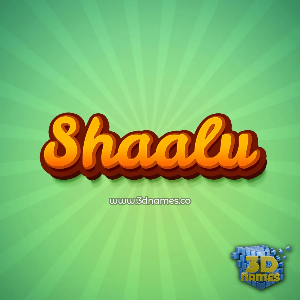 shaalu in Green Rays style - 3D name wallpaper
