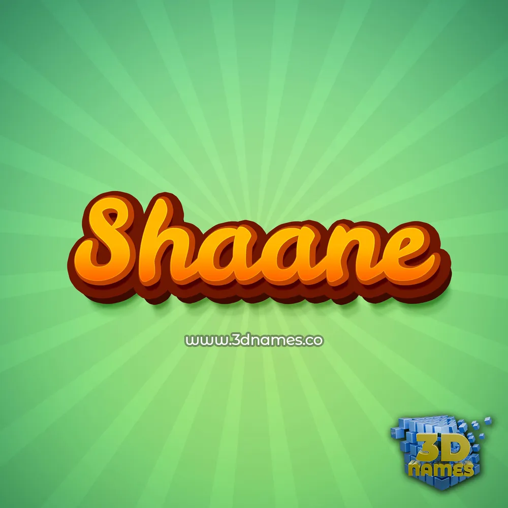 shaane in Green Rays style - 3D name wallpaper