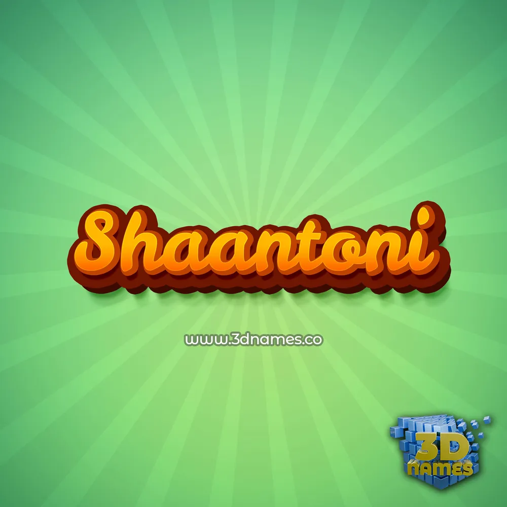 shaantoni in Green Rays style - 3D name wallpaper