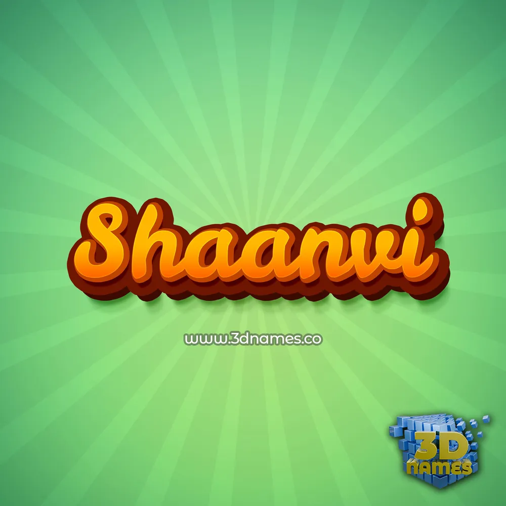 shaanvi in Green Rays style - 3D name wallpaper