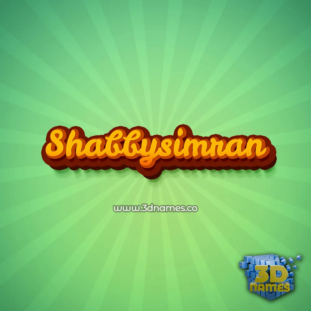 shabbysimran in Green Rays style - 3D name wallpaper