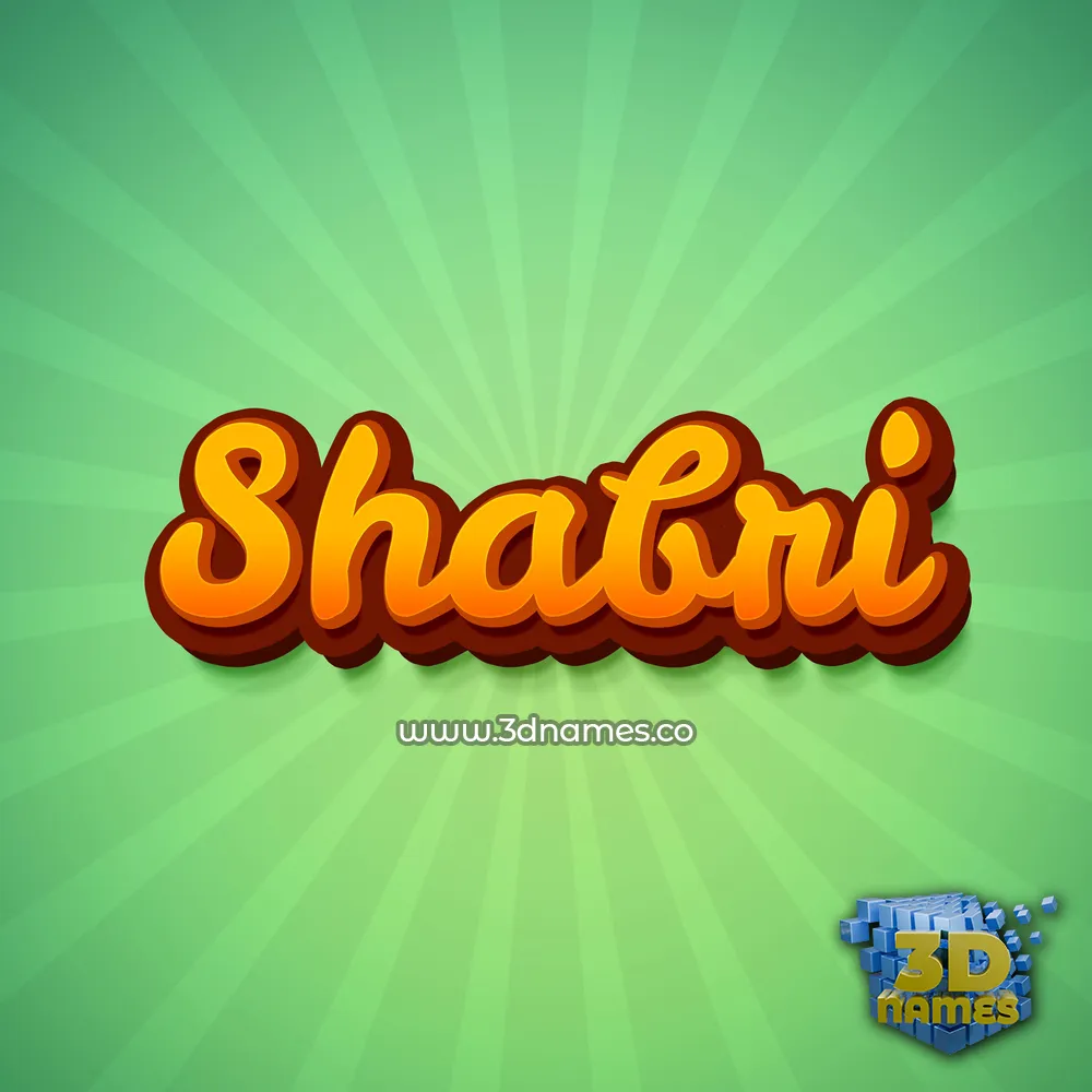 shabri in Green Rays style - 3D name wallpaper