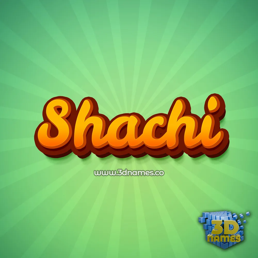 shachi in Green Rays style - 3D name wallpaper