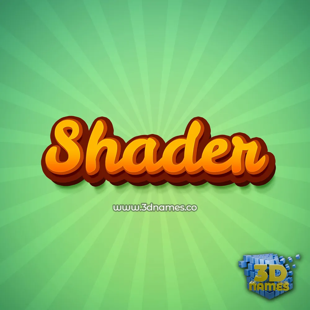 shader in Green Rays style - 3D name wallpaper