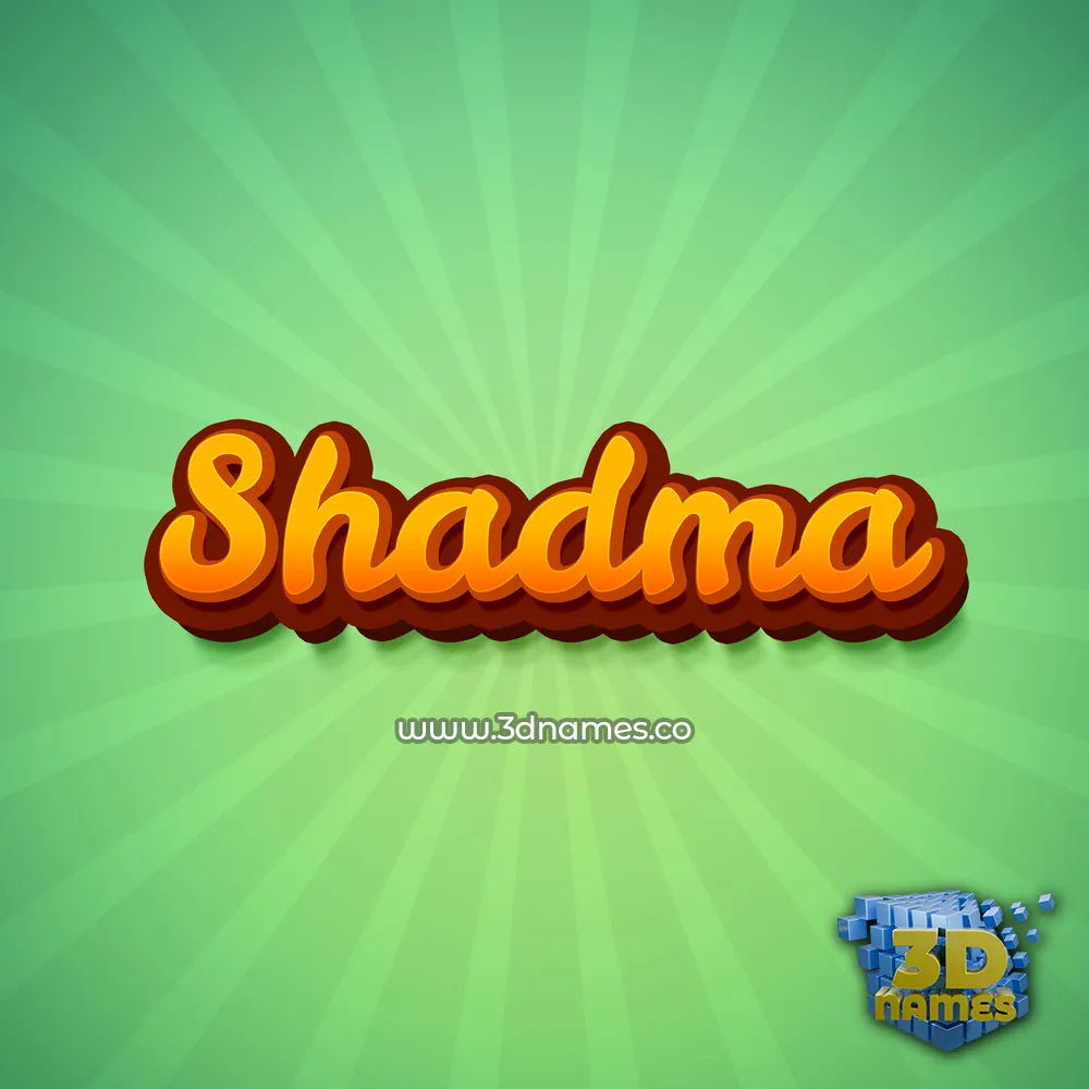 shadma in Green Rays style - 3D name wallpaper