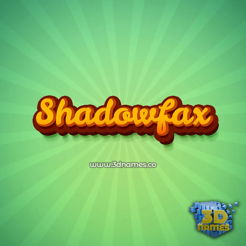 shadowfax in Green Rays style - 3D name wallpaper