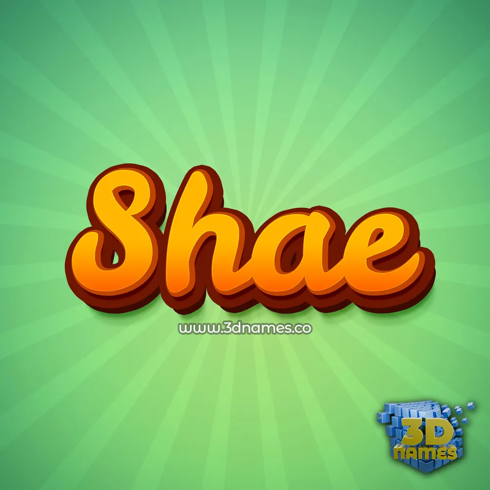 shae in Green Rays style - 3D name wallpaper
