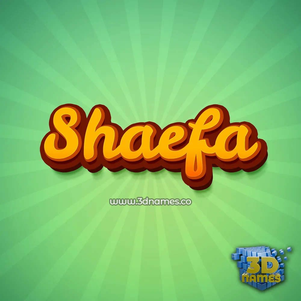 shaefa in Green Rays style - 3D name wallpaper