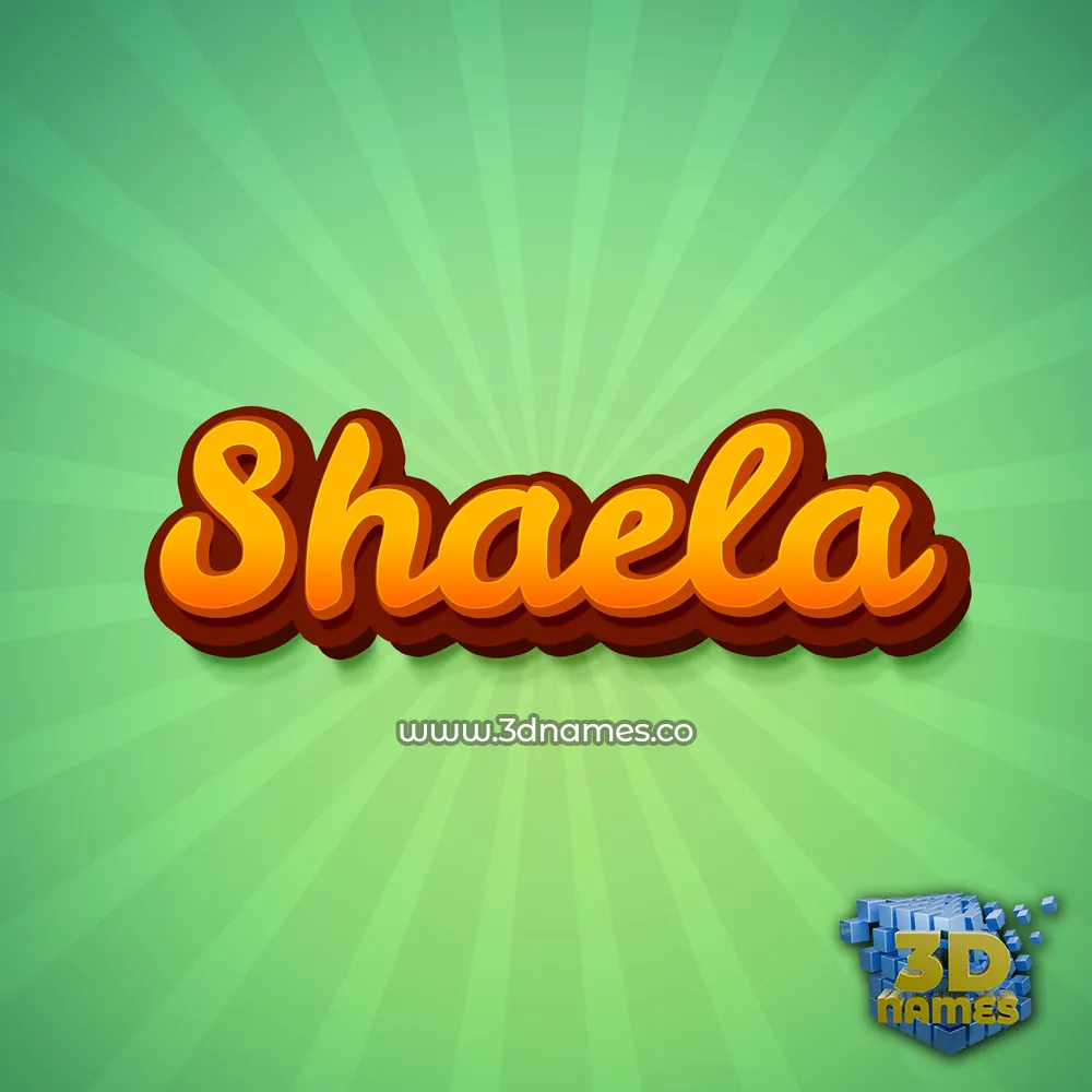 shaela in Green Rays style - 3D name wallpaper