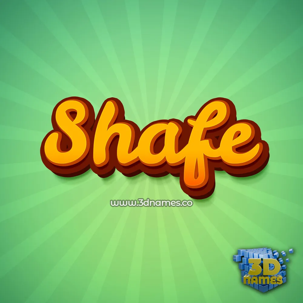 shafe in Green Rays style - 3D name wallpaper