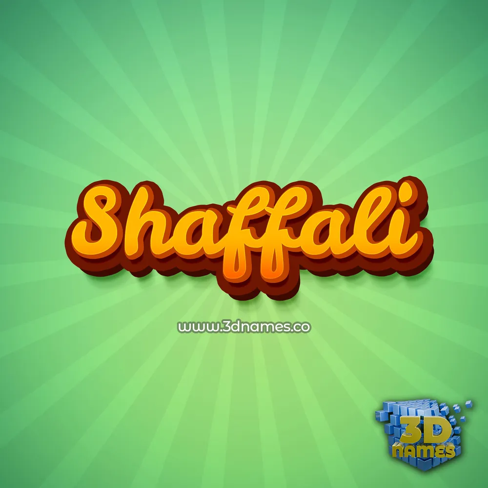shaffali in Green Rays style - 3D name wallpaper
