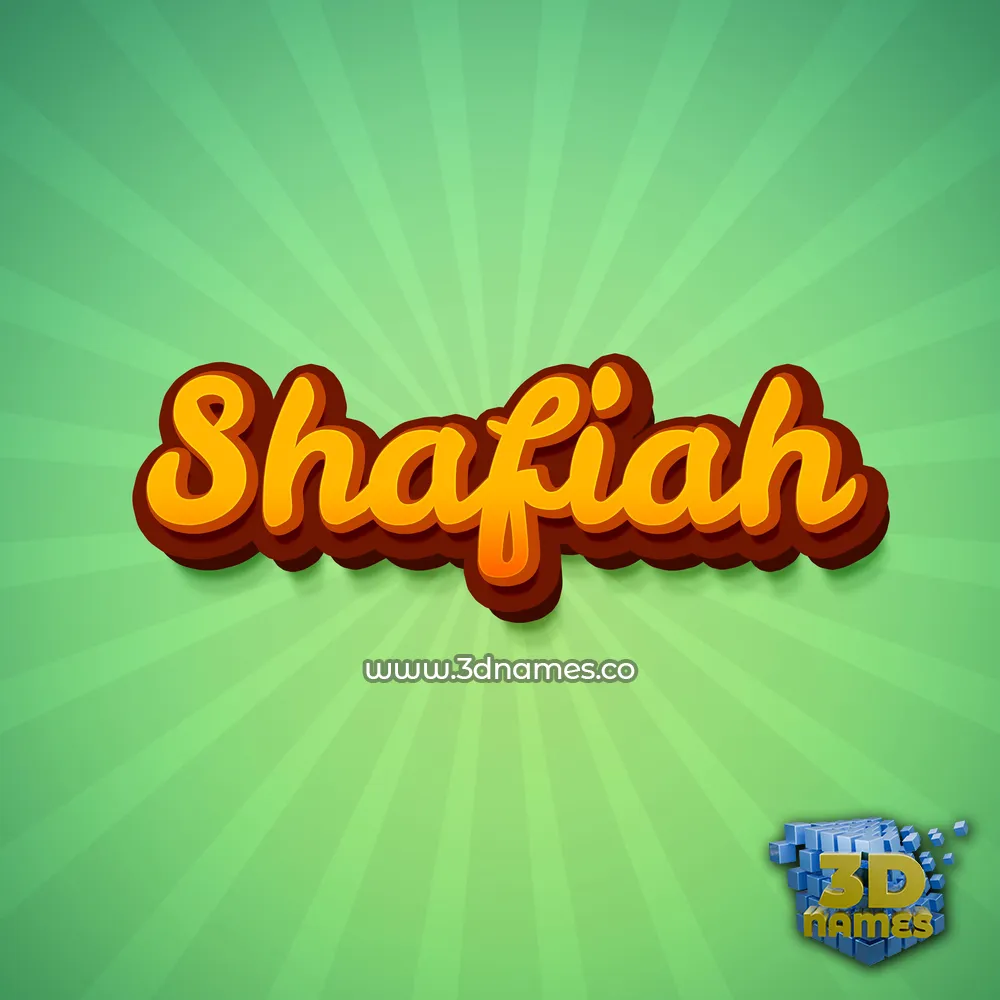 shafiah in Green Rays style - 3D name wallpaper