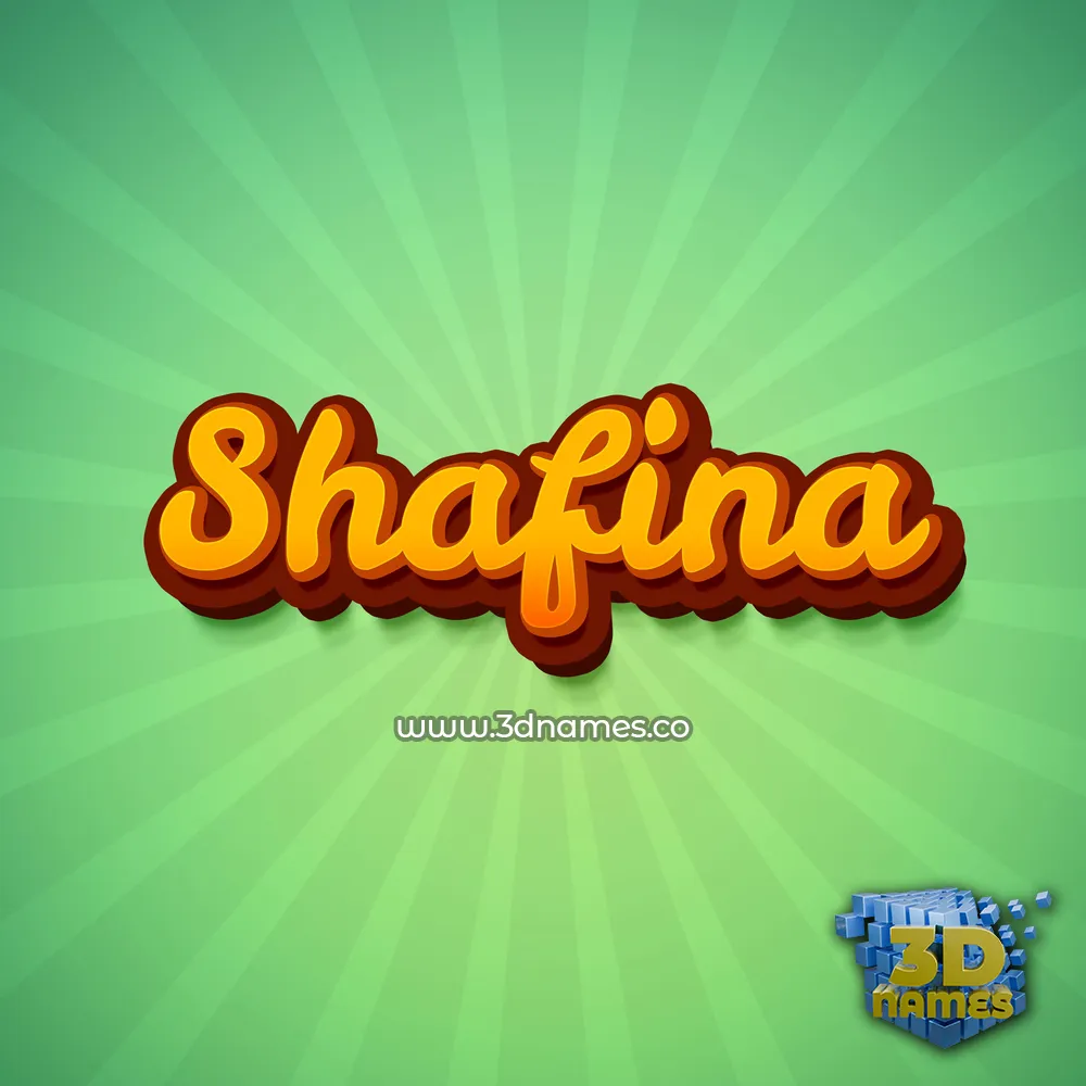 shafina in Green Rays style - 3D name wallpaper