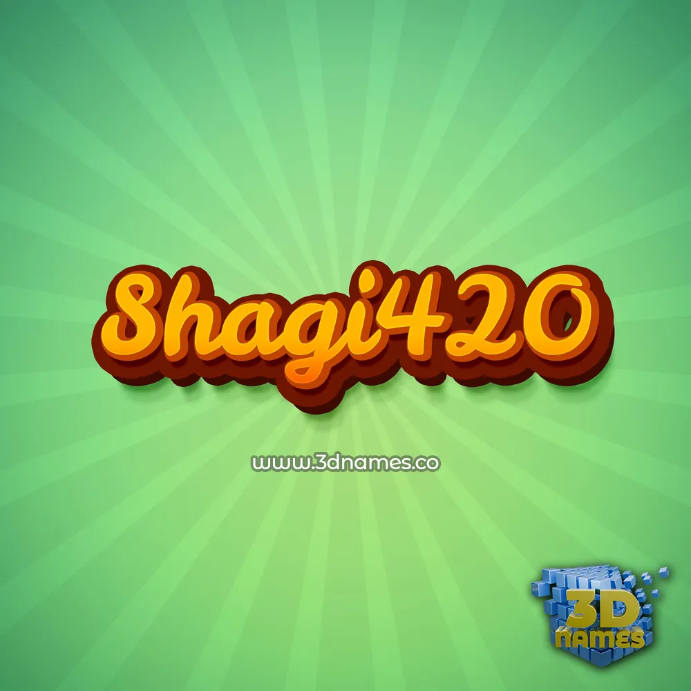 shagi420 in Green Rays style - 3D name wallpaper