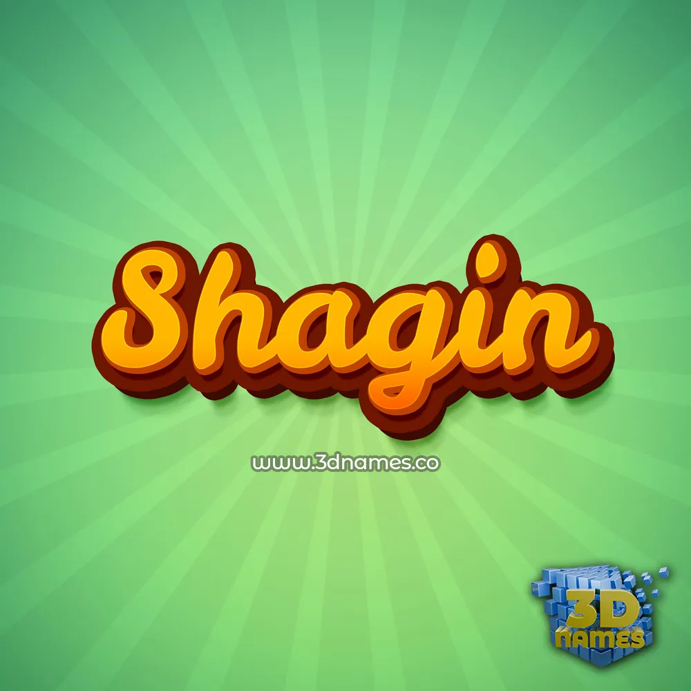 shagin in Green Rays style - 3D name wallpaper