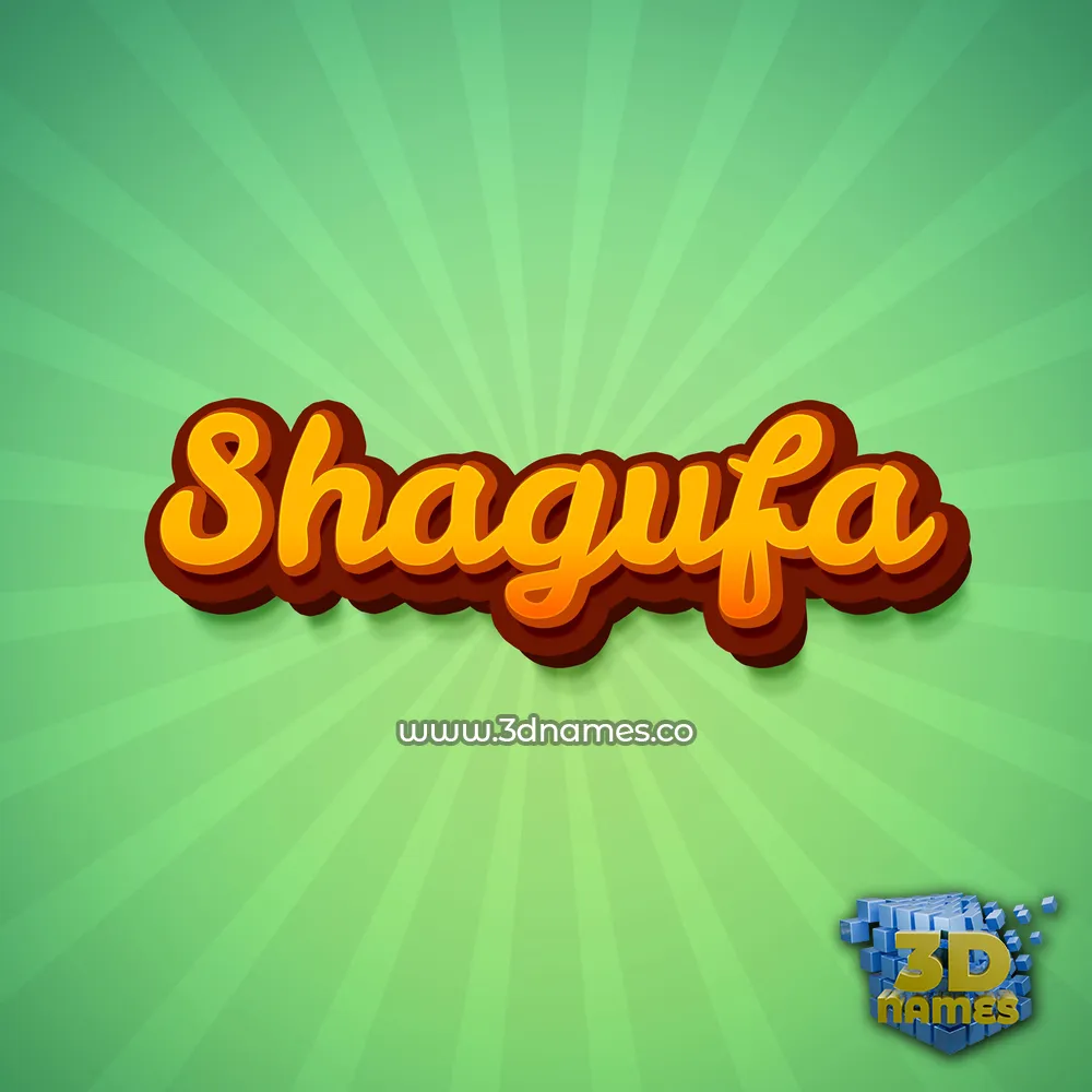 shagufa in Green Rays style - 3D name wallpaper