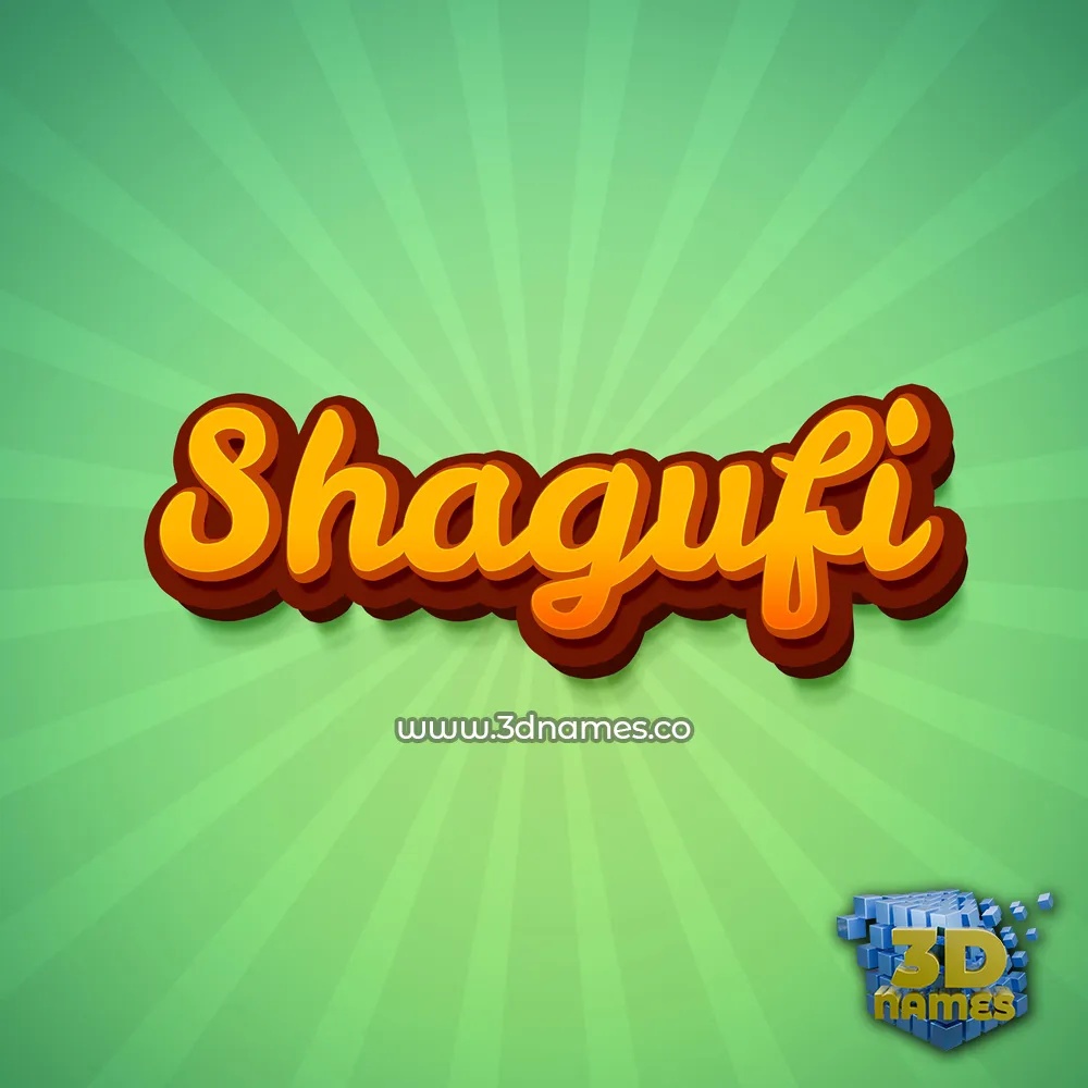 shagufi in Green Rays style - 3D name wallpaper