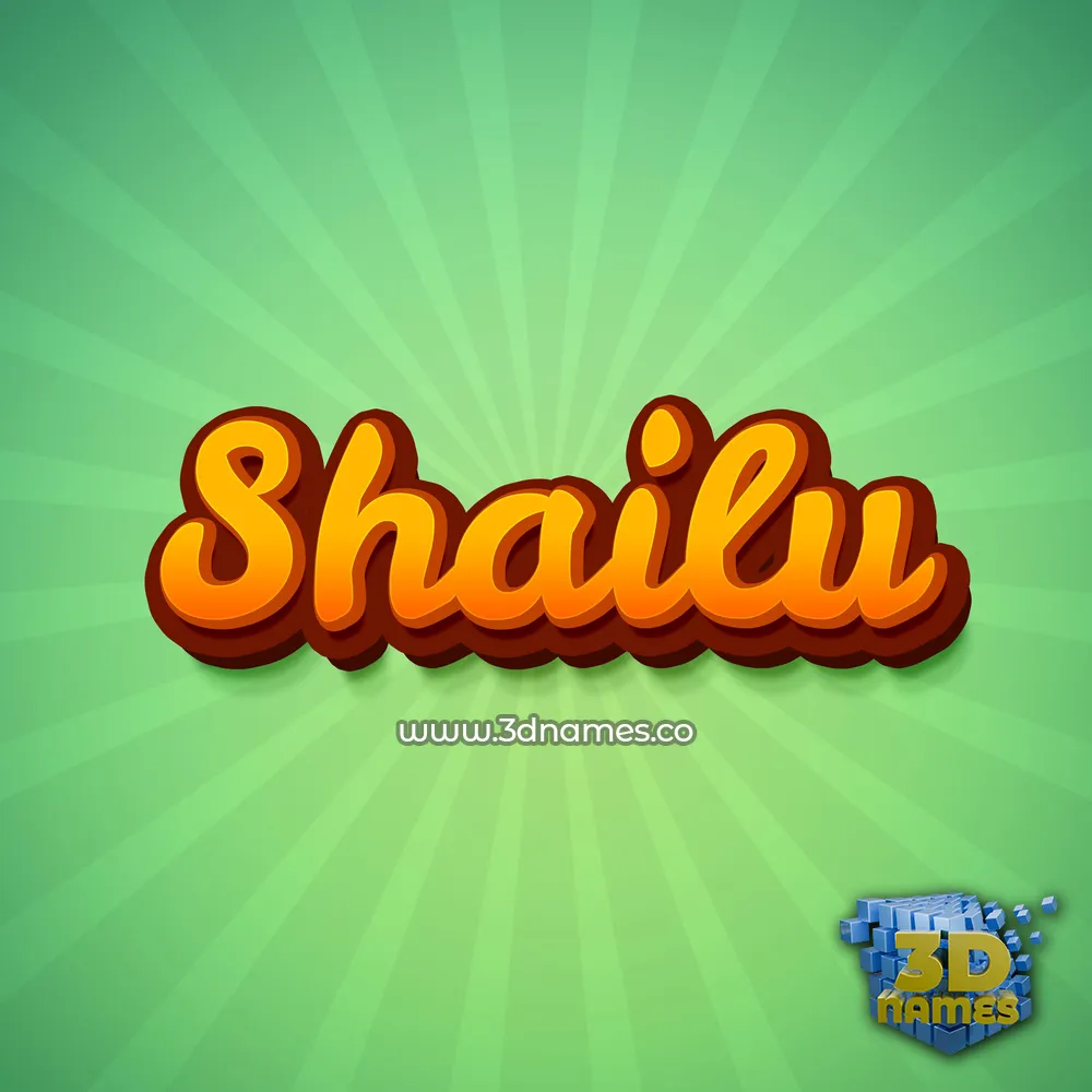 shailu in Green Rays style - 3D name wallpaper
