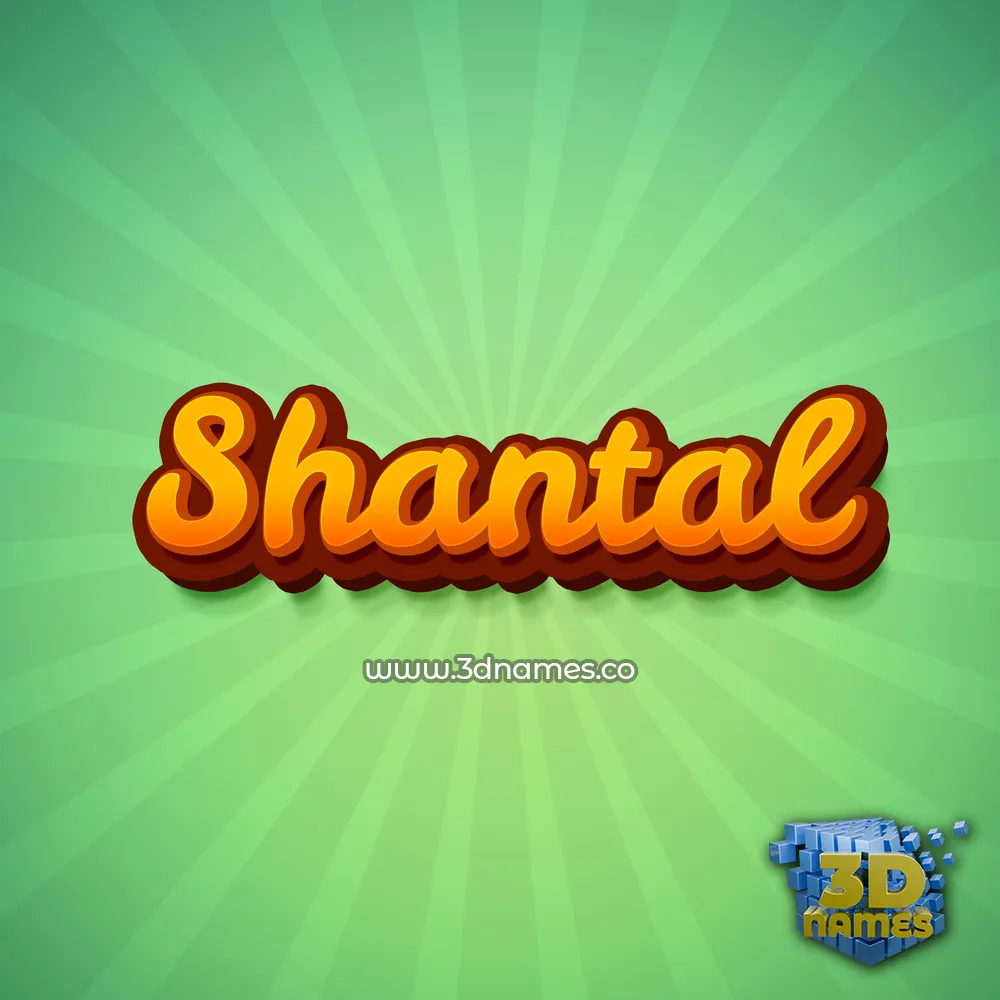 shantal in Green Rays style - 3D name wallpaper