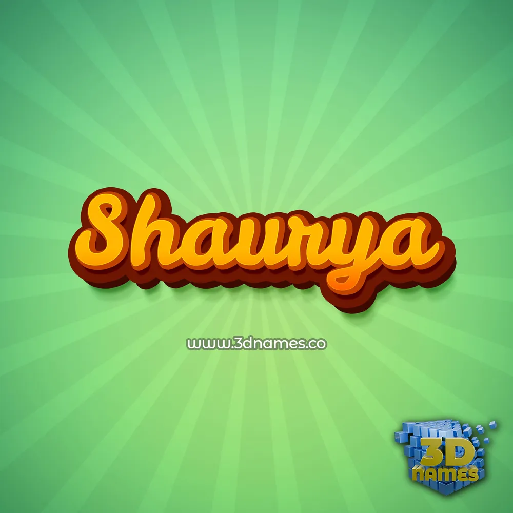 shaurya in Green Rays style - 3D name wallpaper