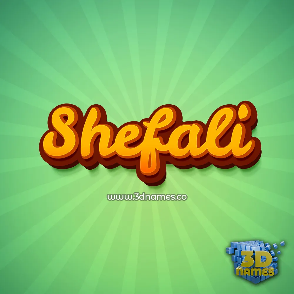 shefali in Green Rays style - 3D name wallpaper