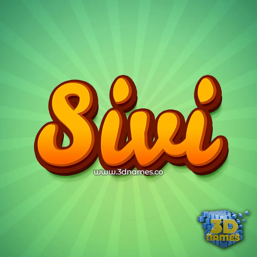 sivi in Green Rays style - 3D name wallpaper