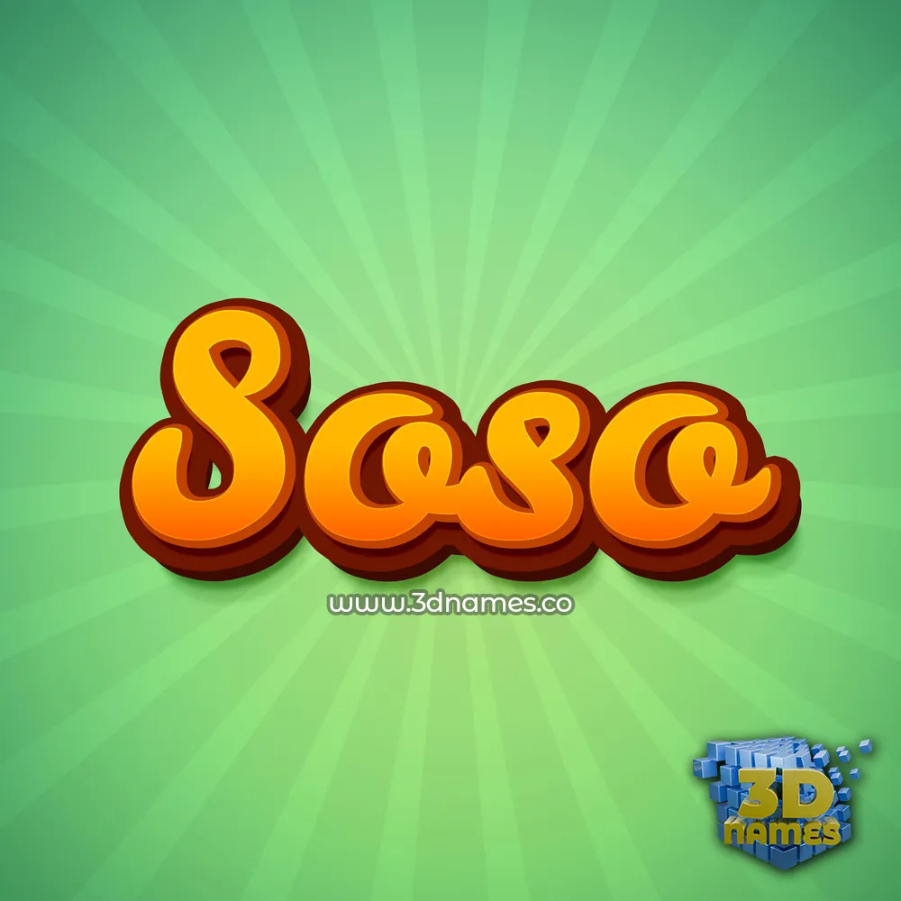 soso in Green Rays style - 3D name wallpaper