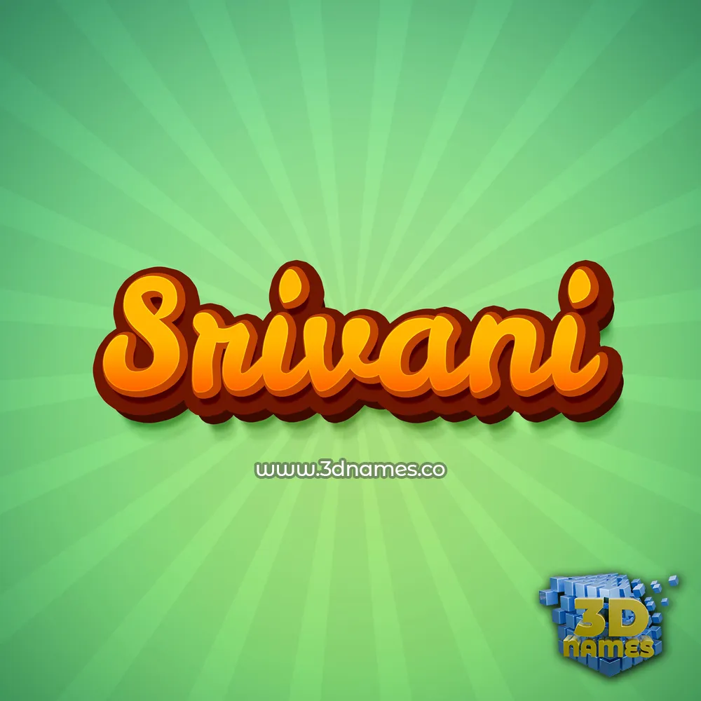 srivani in Green Rays style - 3D name wallpaper