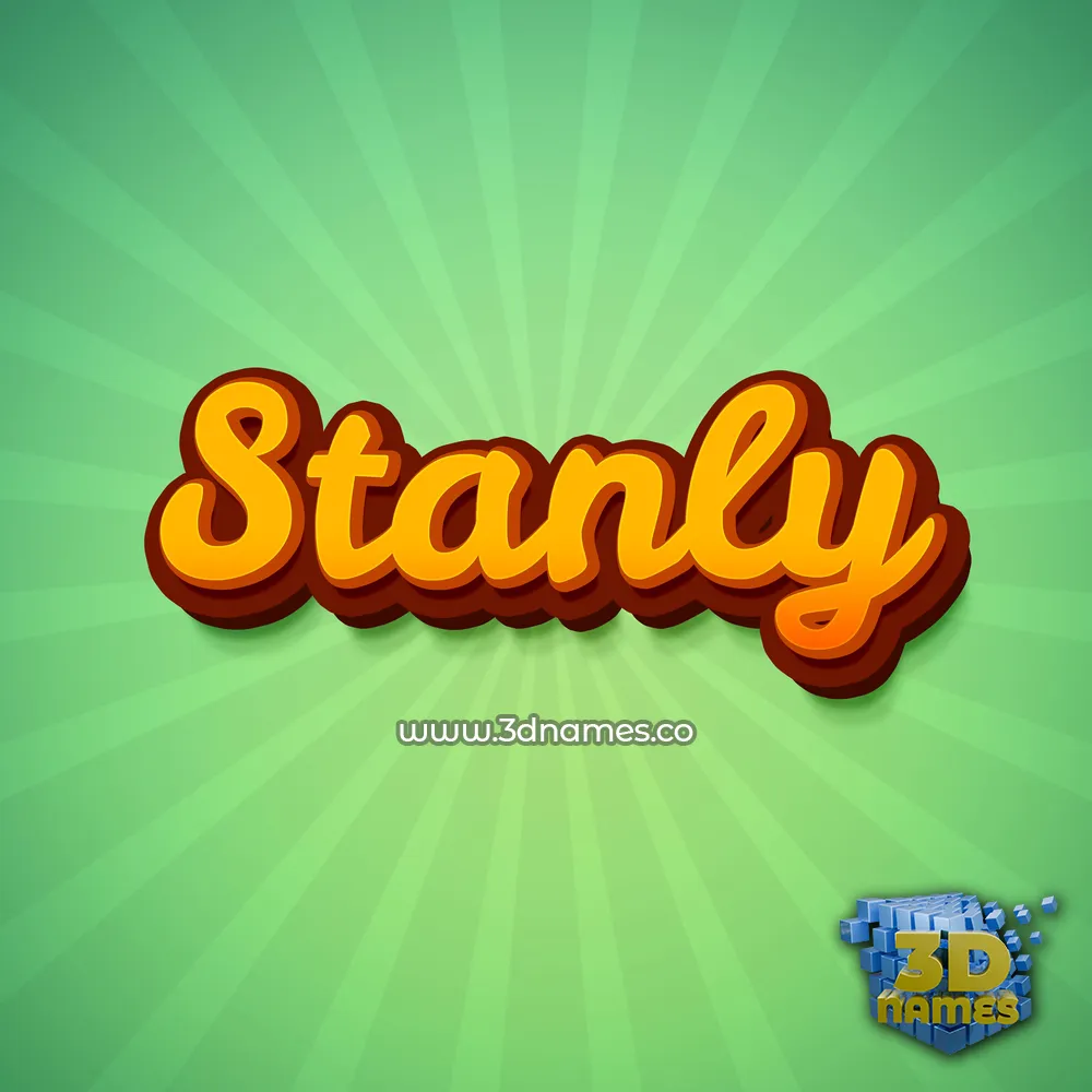 stanly in Green Rays style - 3D name wallpaper