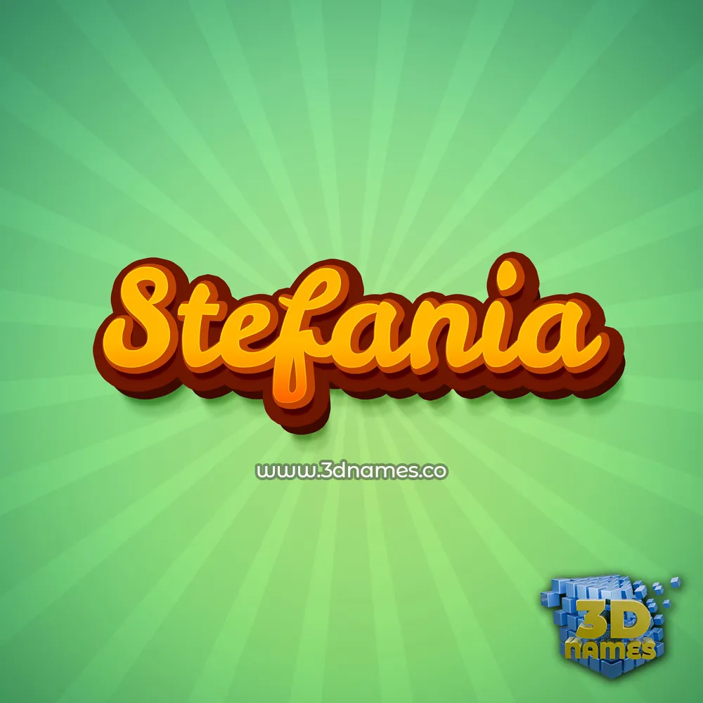 stefania in Green Rays style - 3D name wallpaper