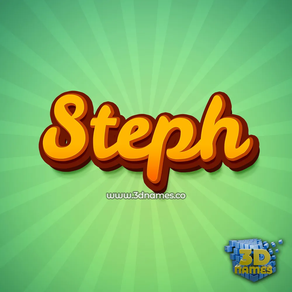 steph in Green Rays style - 3D name wallpaper