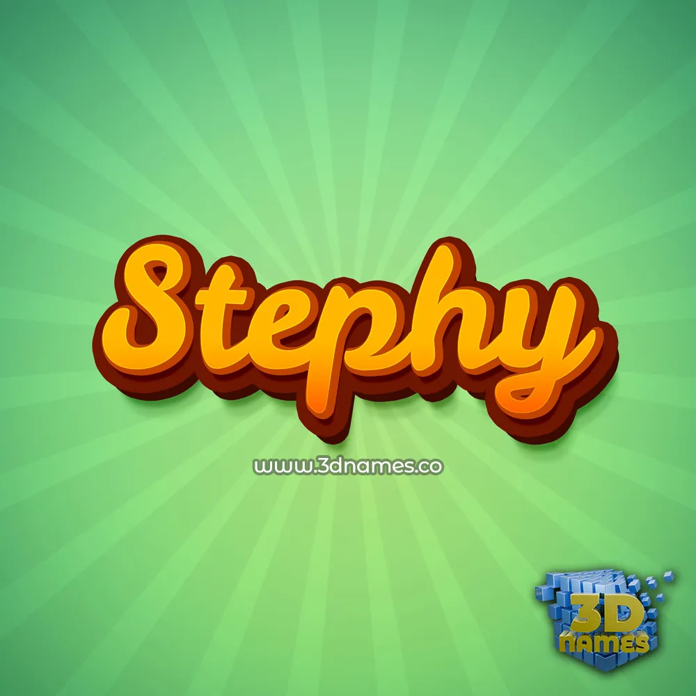 stephy in Green Rays style - 3D name wallpaper